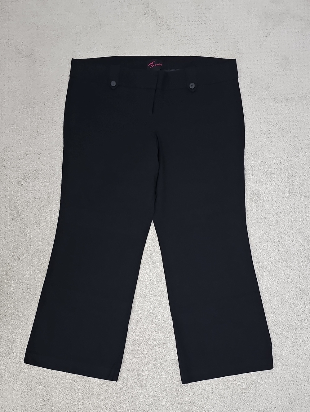 Torrid Mid Rise Stretch Wide Leg Flare Trouser Pants Black 22S